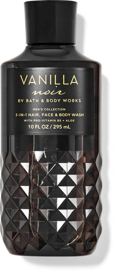 Bath & Body Works Men's Collection Vanilla Noir 3-In-1 Hair, Face &amp; Body Wash