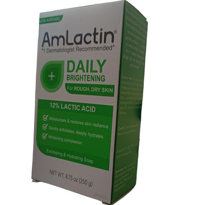 Amlactin Dermatologist-Recommended Daily Brightening,Exfoliating & Hydrating Soap