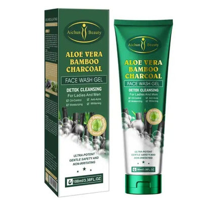 Aichun Beauty Aloe Vera Bamboo Charcoal Face Wash Gel