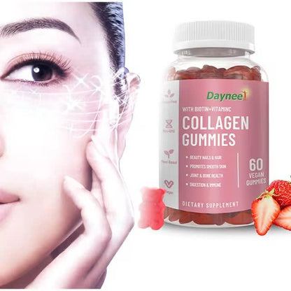 DAYNEE Collagen Gummies Whitening Skin Biotin Gummies Private Label OEM For Hair Skin Nails Promote Hair Skin Nails