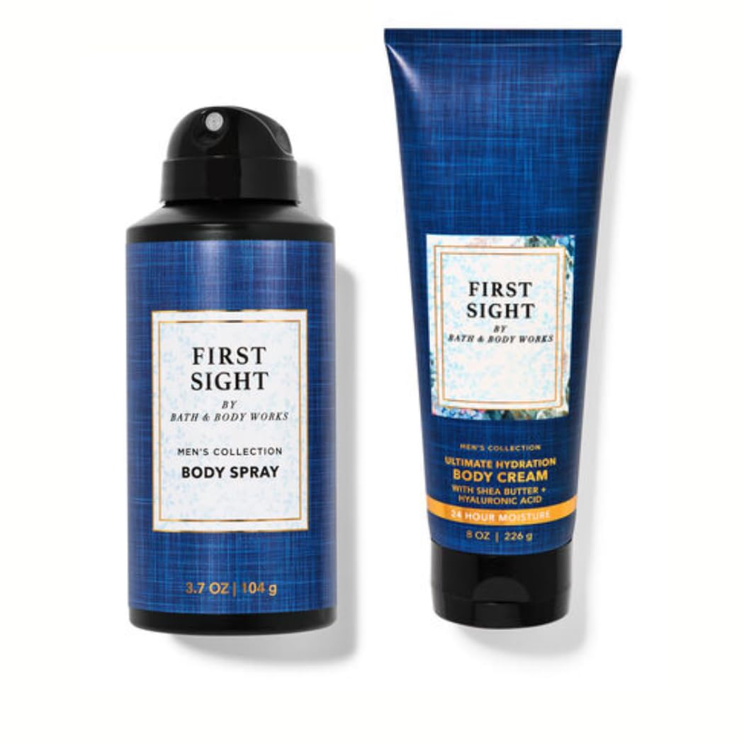 Bath & Body Works First Sight Body Spray (3.7 oz / 104 g) and Ultimate Hydration Body Cream