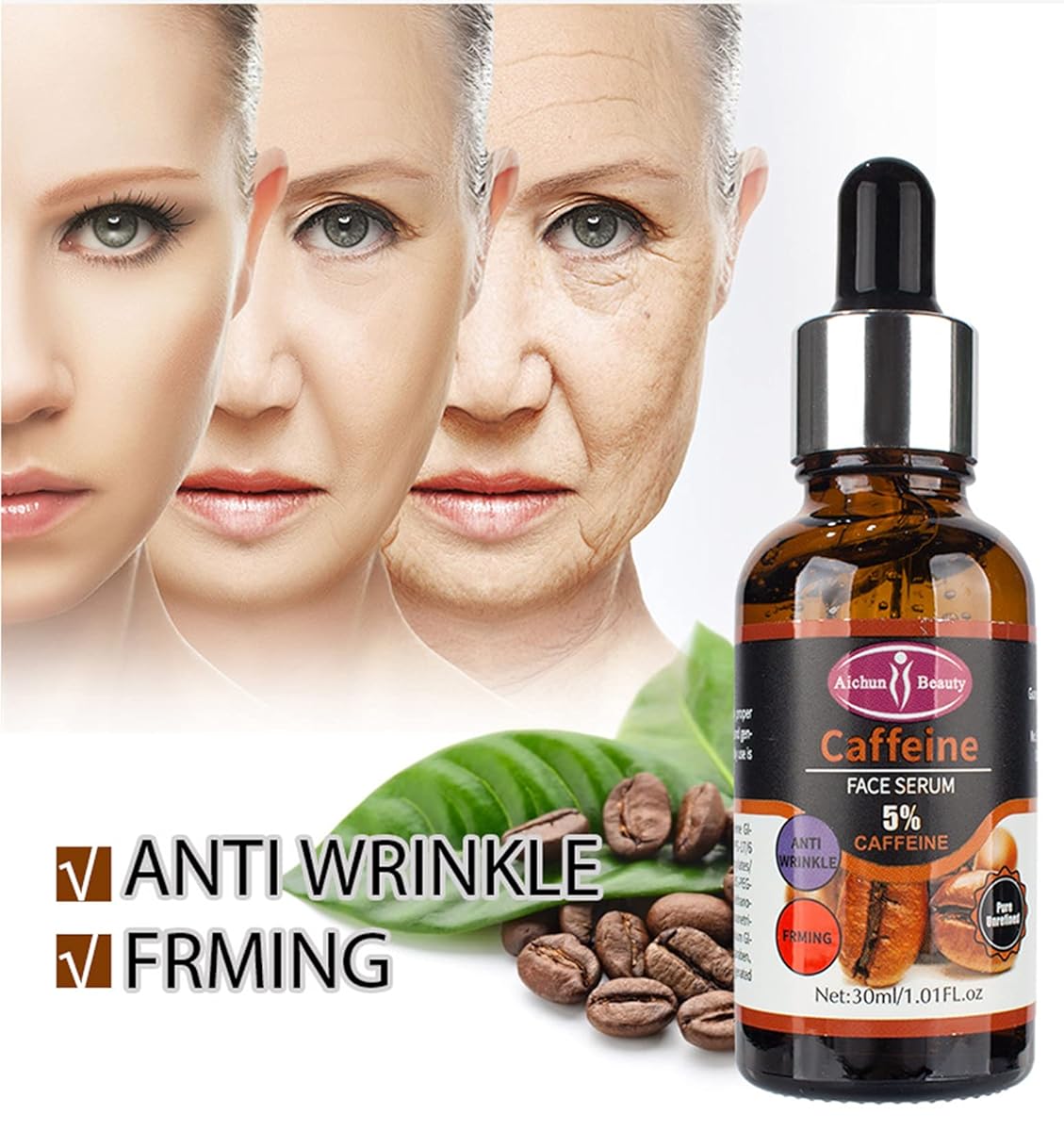 Aichun Beauty 5% Caffeine Face Serum