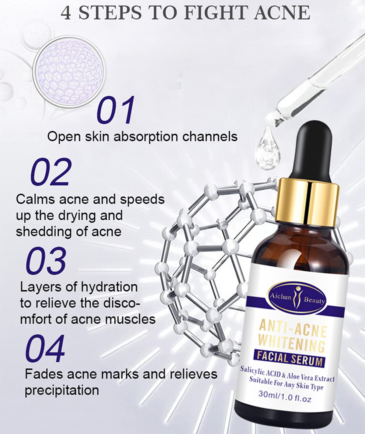 Aichun Beauty Anti-Acne Whitening Facial Serum