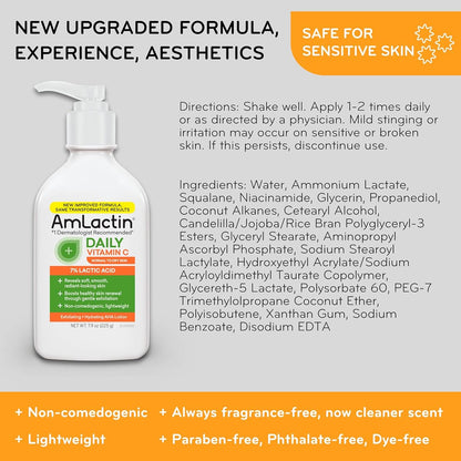 Amlactin Daily Vitamin C Lotion With 7% Lactic Acid