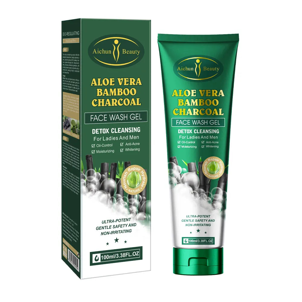 Aichun Beauty Aloe Vera Bamboo Charcoal Face Wash Gel