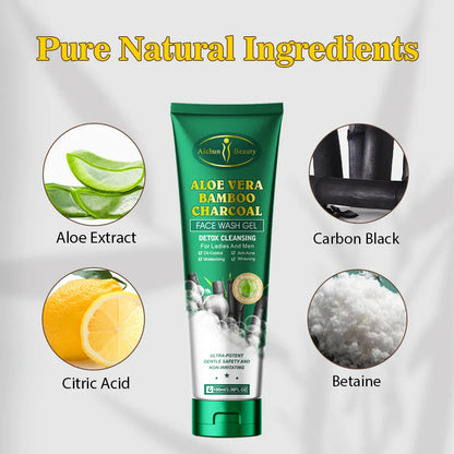 Aichun Beauty Aloe Vera Bamboo Charcoal Face Wash Gel