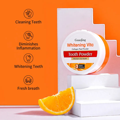 Guanjing Teeth Whitening Powder with Collagen and Vitamin C (50g)