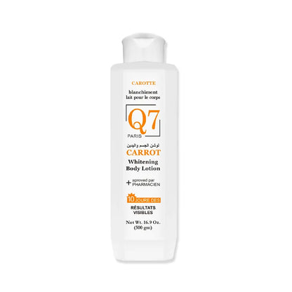 Q7 Paris Lait Clarifiant Lightening Beauty Lotion with Carrot Oil