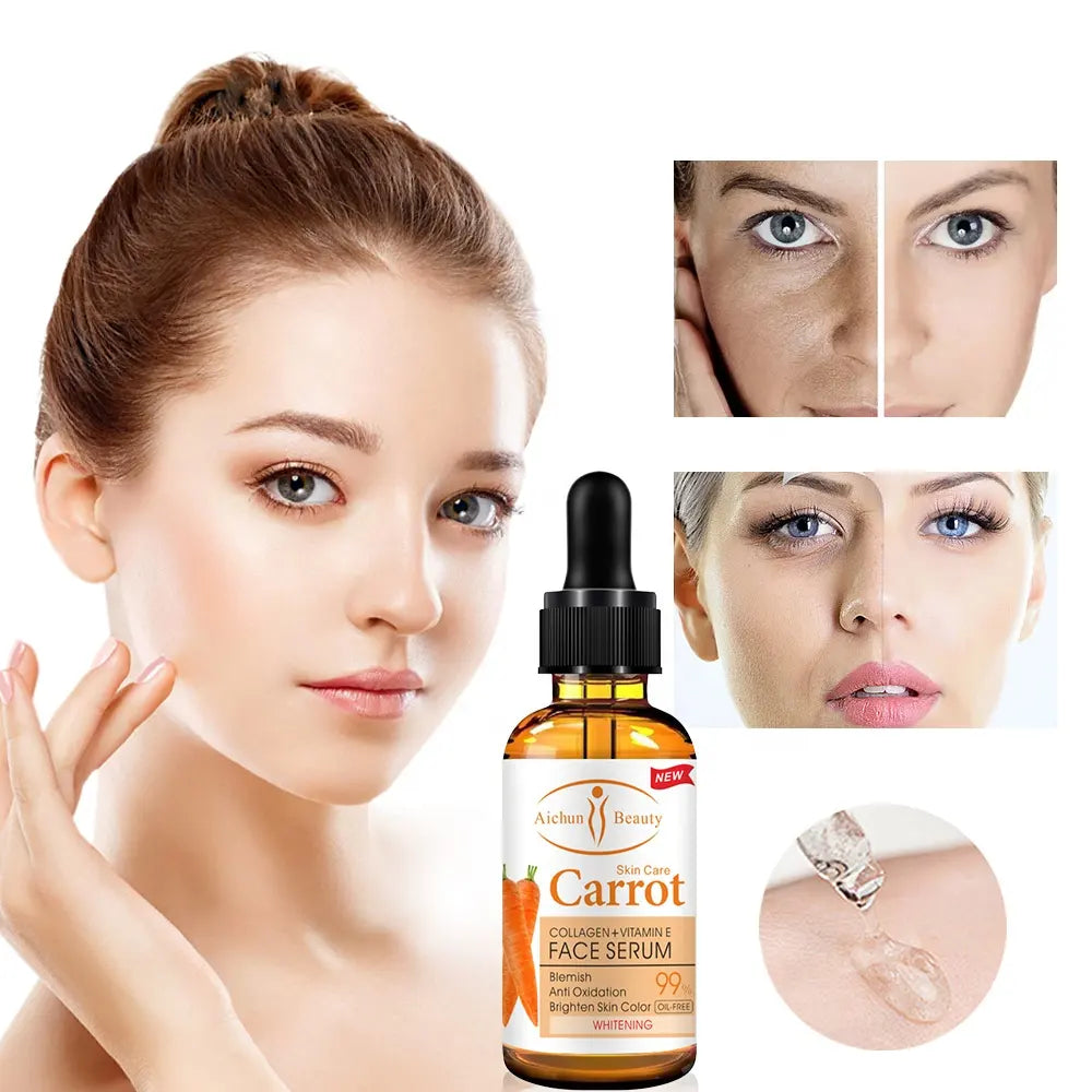 Aichun Beauty Carrot Serum Facial Repair Skin Serum Retinol Serum Skin Care Firming Anti- Wrinkle Anti- Aging Anti Acne 30ml