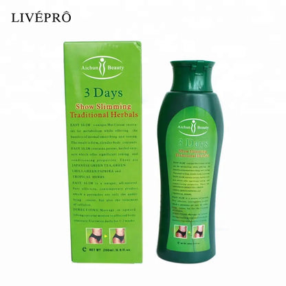 Aichun Beauty 3Days Show Slimming Pack - Hot Long Chilli &Ginger Slimming Cream (200ml) And Green Tea Slimming Cream( 200 Ml )