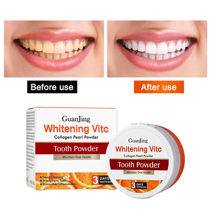 Guanjing Teeth Whitening Powder with Collagen and Vitamin C (50g)