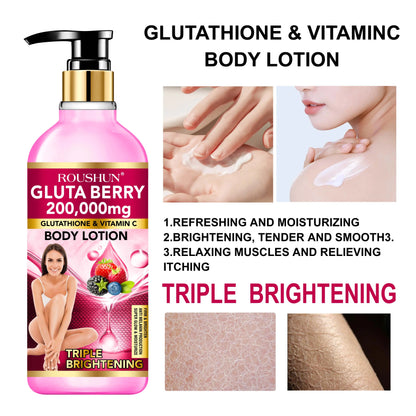 Roushun Gluta Berry Triple Brightening Body Lotion with Vitamin C