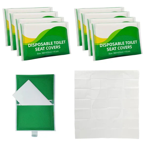 DR. RASHEL 20 pieces Hygienic Travel Pack Disposable WC Seat Cover Paper Flushable Disposable Toilet Seat Covers Paper