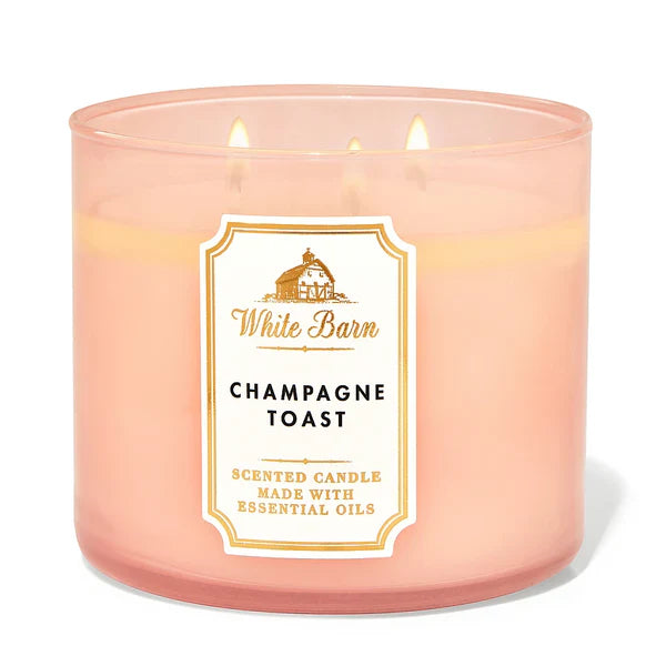 Bath & Body Works White Barn Champagne Toast 3 Wick Candle