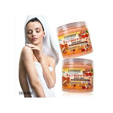 DR MEINAIER 2 PCs 100% Tumeric Bath Salt Anti-dark spots and Anti-aging Brightening Body Scrub