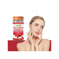 Natures 1 Cure Whitening Gummies For hydrated youthful look - Strawberry Flavor