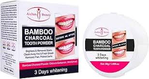 Aichun Beauty Bamboo Charcoal Tooth Powder 3 Days Whitening Fresh Breath Mint Extract Removes Stains 50g/1.69fl.oz