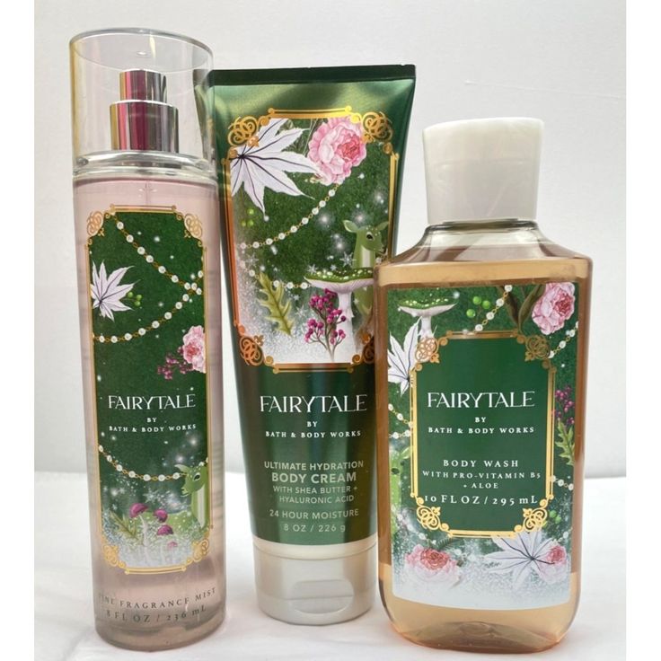 Bath & Body Works Fairy Tale Cream, Mist, Lotion, Shower Gel Set of 4