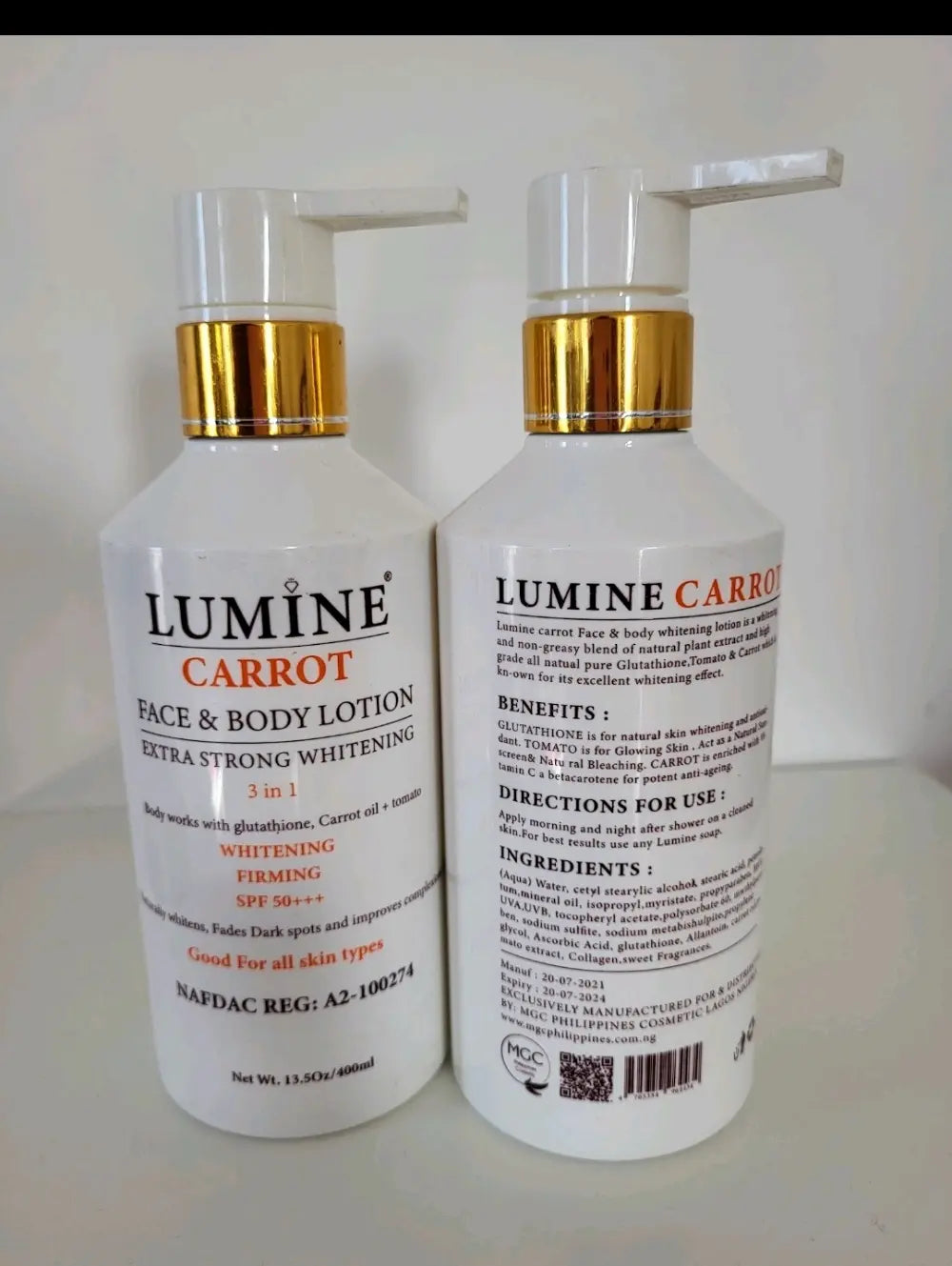 Lumine Carrot Face & Body Lotion 400ml