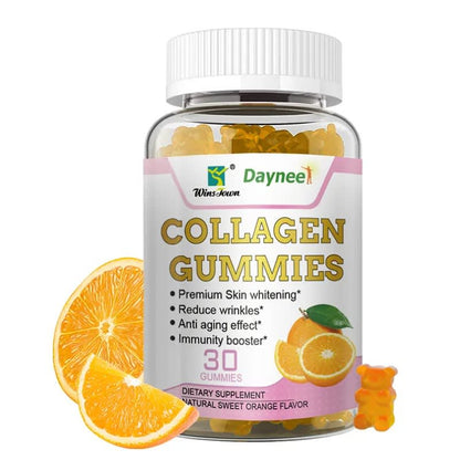 DAYNEE Biotin Collagen Gummi OEM natural Whitening skin Supplements hydrate hair skin and nails gummies for Collagen Biotin