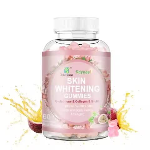 Wins Town skin whitening gummies collagen biotin Soft Candy glow spots fading anti aging Antioxidation Daily Nutrition gummy