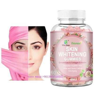 Wins Town skin whitening gummies collagen biotin Soft Candy glow spots fading anti aging Antioxidation Daily Nutrition gummy