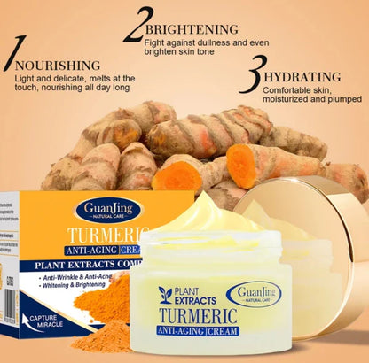 GUANJING Natural Anti Aging, Anti-acne, moisturizing glowing Skincare Turmeric cream