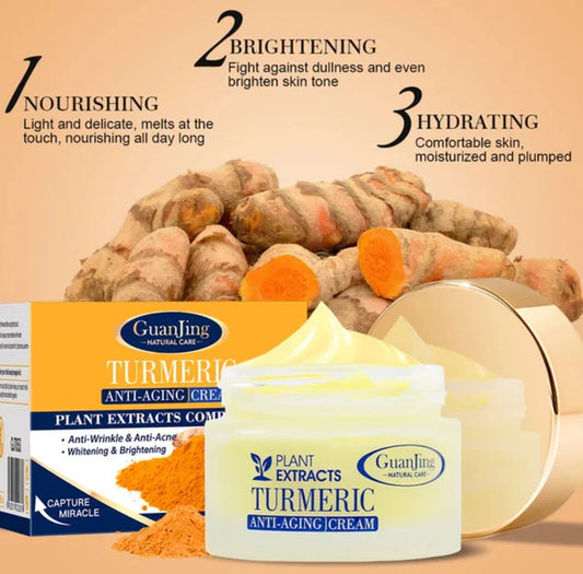 GUANJING Natural Anti Aging, Anti-acne, moisturizing glowing Skincare Turmeric cream