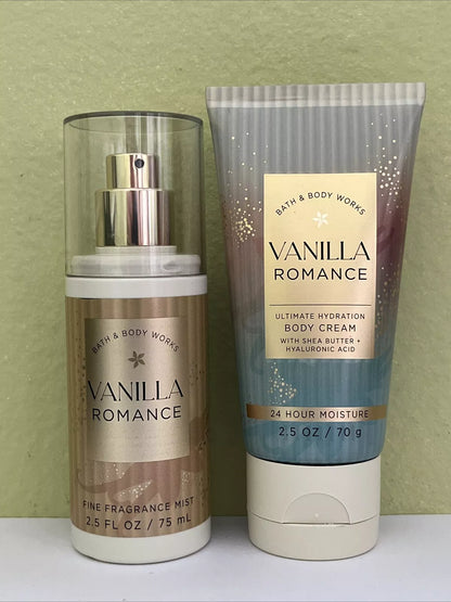 Bath & Body Works Vanilla Romance Fragrance Mist and Body Cream