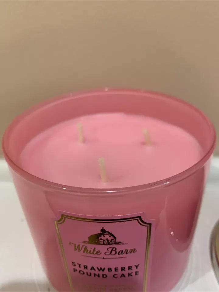 Bath & Body Works Strawberry Pound Cake Scented Candle