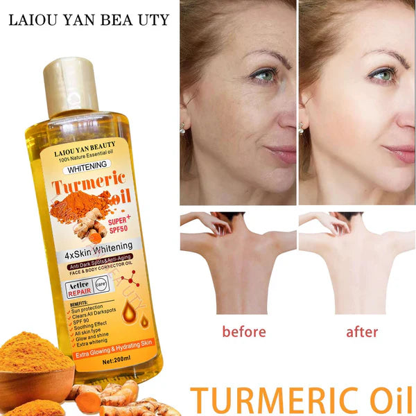 LAIOUYAN Natural Organic Anti Wrinkle Anti Acne, Soothing, Anti Aging Moisturizing, Turmeric Facial Serum Oil