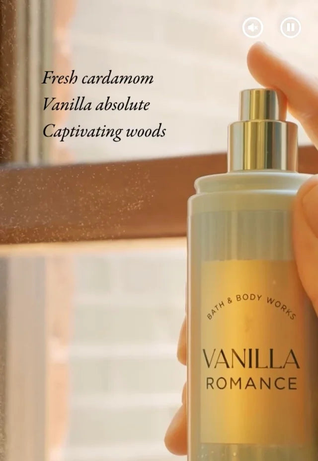 Bath &Body Works Vanilla Romance Fine Fragrance Mist