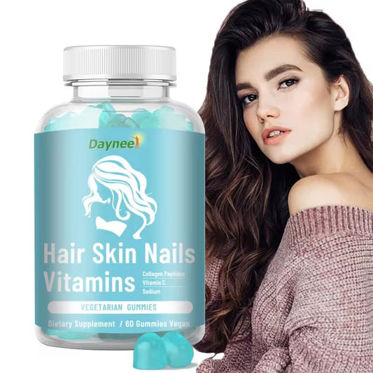 DAYNEE Nature's bounty hair skin and nails growth vitamins gummies for collagen protein candy Vegan Biotin whitening